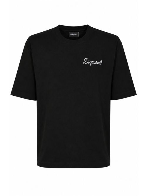 T-shirt Loose Fit in jersey di cotone con ricamo Dsquared2 DSQUARED2 | S74GD1525 D20106900
